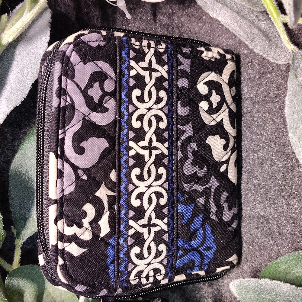Vera Bradley Elegant Black and Blue Wallet